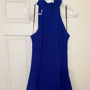 Blue mini dress. Only wore once. In very good condition.